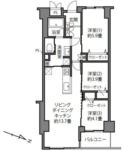 apartment 東京都目黒区自由が丘１丁目13-4 シャイン自由が丘606