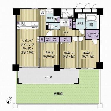 apartment 千葉県流山市おおたかの森西１丁目4-3 ザハウスおおたかの森1階