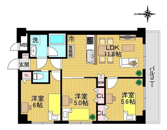 apartment 東京都大田区大森北２丁目12-8 トーア大森107