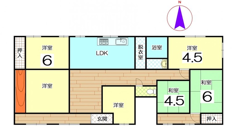 detached 京都府綴喜郡宇治田原町大字岩山小字西開土
地図を見る