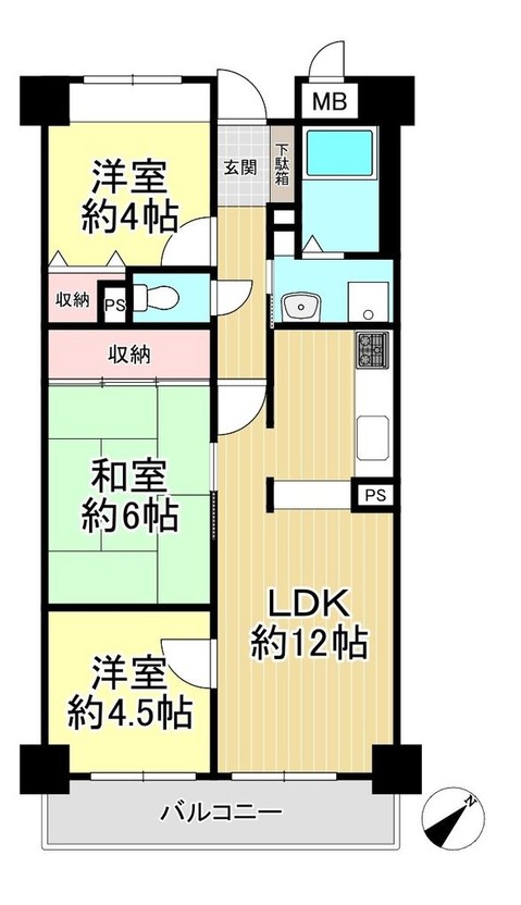 apartment 大阪府枚方市津田西町３丁目１－３ Ｂ号