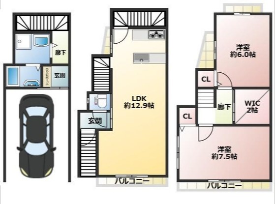 detached 大阪府大阪市鶴見区鶴見３丁目5-19 ケーズランドマーク鶴見　3F