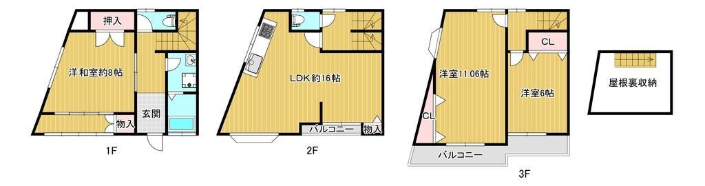 townhouse 大阪府大阪市鶴見区鶴見３丁目5-19 ケーズランドマーク鶴見　3F