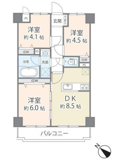 apartment 埼玉県鶴ヶ島市大字上広谷176-1 ニュースカイハイツ102