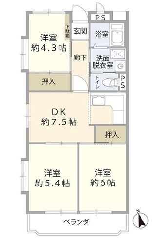 apartment 埼玉県鶴ヶ島市大字上広谷176-1 ニュースカイハイツ102