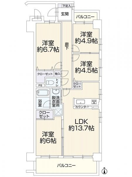 apartment 愛知県豊田市生駒町大坪17番地　キングスコート豊田生駒　1階