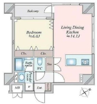 apartment 東京都渋谷区広尾１丁目1-39 恵比寿プライムスクエアタワー６階