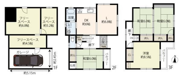 detached 大阪府大阪市北区天神橋３丁目11-13