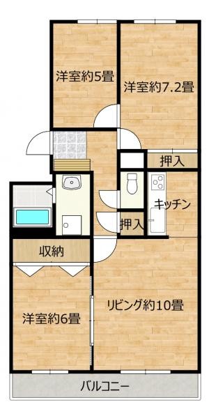 apartment 茨城県つくば市上横場253-1 M.Iビル2-A号室