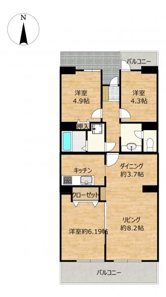 apartment 茨城県つくば市上横場253-1 M.Iビル2-A号室