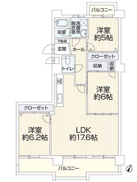 apartment 愛知県名古屋市名東区本郷３丁目5番地　グロウバルビル2階　2C号室