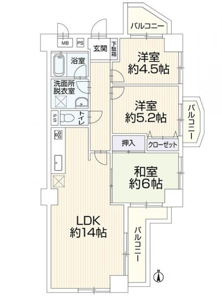 apartment 愛知県名古屋市名東区本郷３丁目5番地　グロウバルビル2階　2C号室