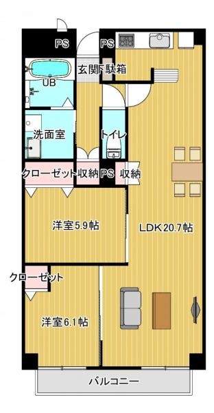 apartment 福井県敦賀市平和町37-6　山田ビル　1階A号室