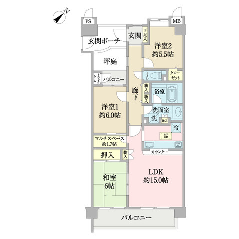 apartment 千葉県市川市行徳駅前２丁目１３－１ ＥＮＤＯ．ＢＬＤＧ３　2Ｆ