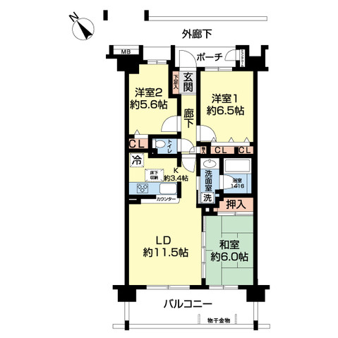 apartment 千葉県柏市柏３丁目6-29 サンライズ吉野１階