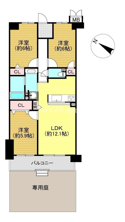 apartment 埼玉県吉川市木売１丁目9-4 クレオメデス101