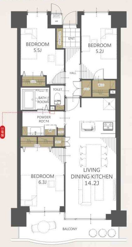 apartment 埼玉県吉川市木売１丁目9-4 クレオメデス101