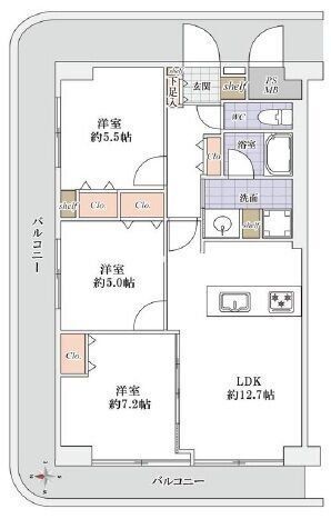 apartment 埼玉県吉川市木売１丁目9-4 クレオメデス101