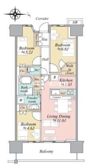 apartment 埼玉県吉川市木売１丁目9-4 クレオメデス101