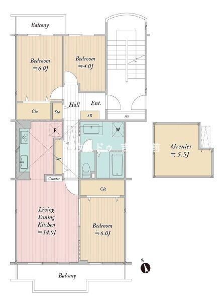 apartment 埼玉県吉川市木売１丁目9-4 クレオメデス101