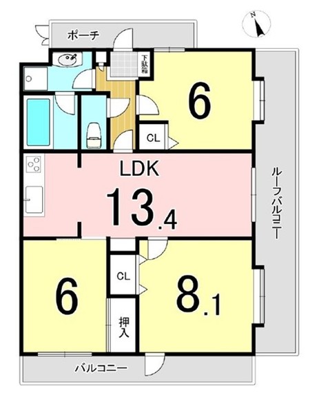 apartment 東京都福生市牛浜91-1 ユニオンビル３階