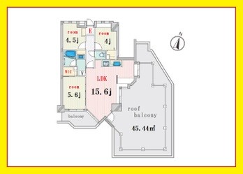 apartment 東京都大田区南千束１丁目4-1 コーポートビル4F