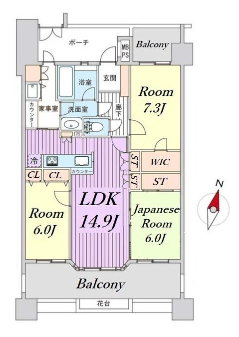 apartment 東京都昭島市松原町３丁目6-5 プランシエル1階