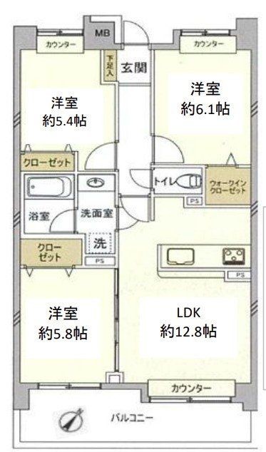 apartment 東京都昭島市松原町３丁目6-5 プランシエル1階