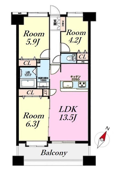 apartment 東京都昭島市松原町３丁目6-5 プランシエル1階