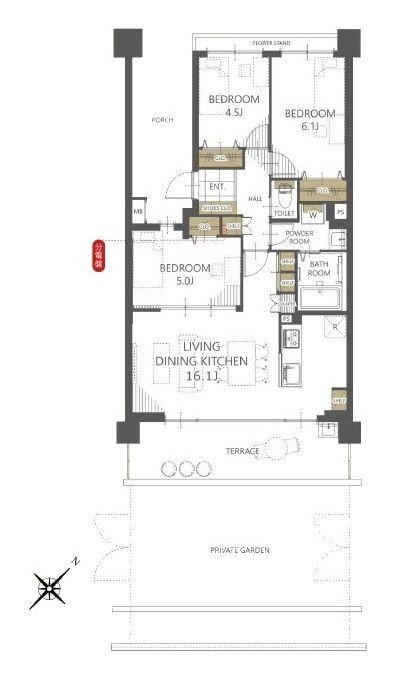 apartment 東京都昭島市松原町３丁目6-5 プランシエル1階