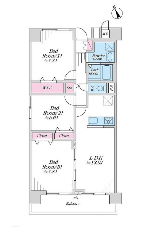 apartment 東京都昭島市松原町３丁目6-5 プランシエル1階