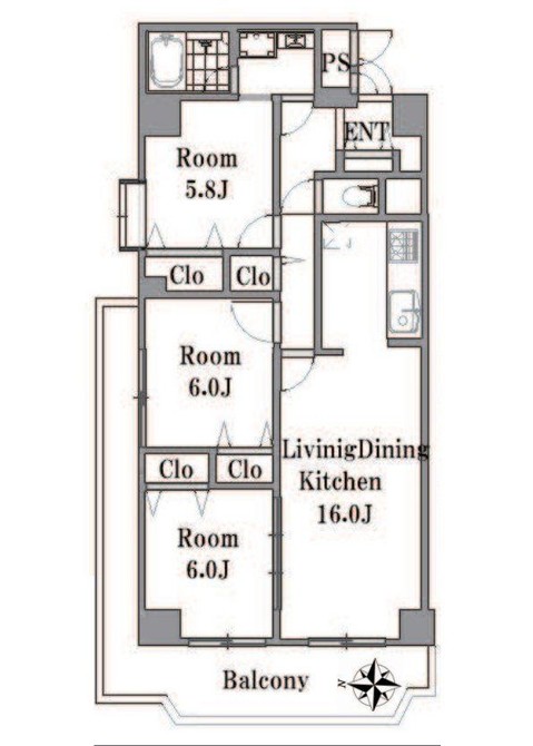 apartment 東京都昭島市松原町３丁目6-5 プランシエル1階