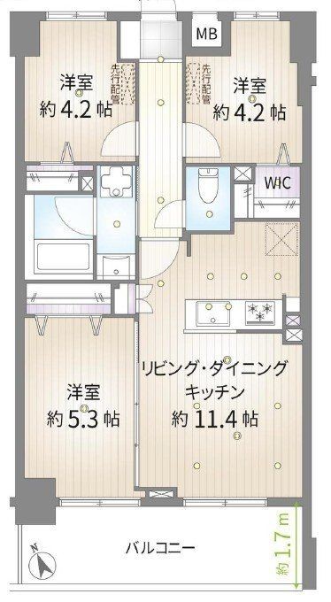 apartment 東京都昭島市松原町３丁目6-5 プランシエル1階