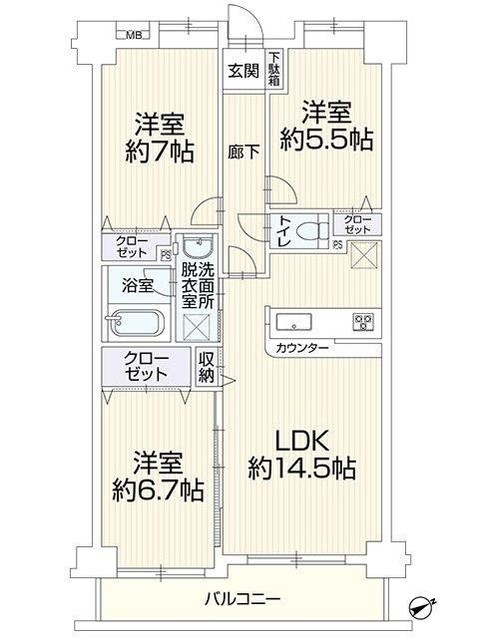 apartment 東京都昭島市松原町３丁目6-5 プランシエル1階