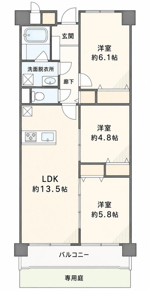 apartment 東京都小平市仲町652-3 マ・メゾンビル１階