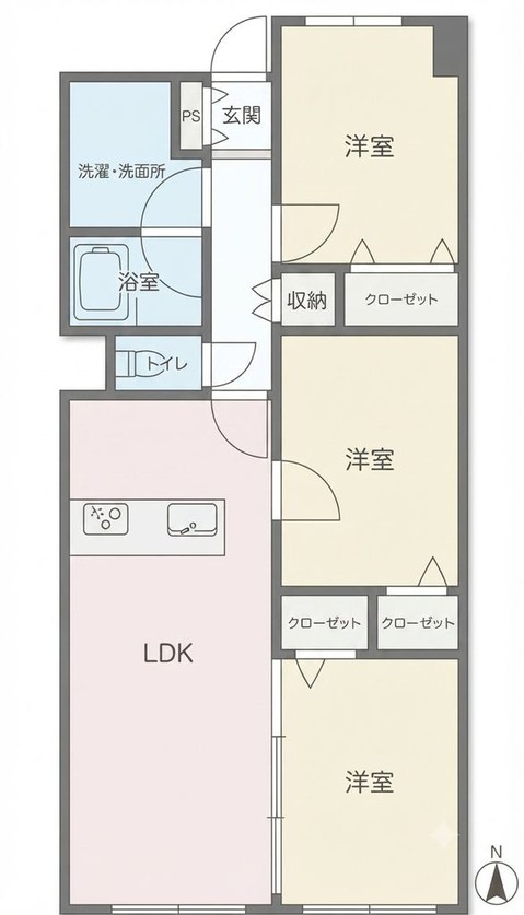 apartment 東京都小平市仲町652-3 マ・メゾンビル１階
