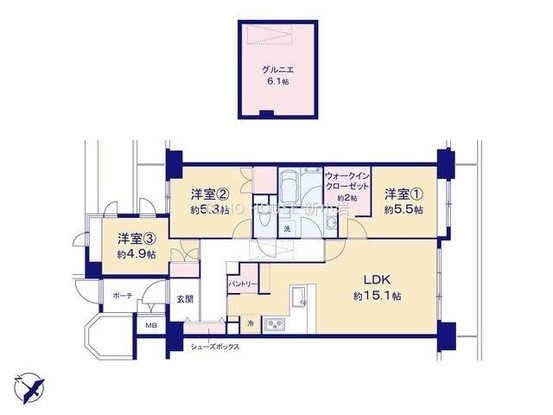 apartment 東京都葛飾区新小岩１丁目51－18 第二クレールパル　1F