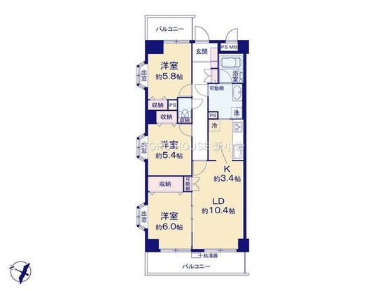 apartment 東京都葛飾区新小岩１丁目51－18 第二クレールパル　1F