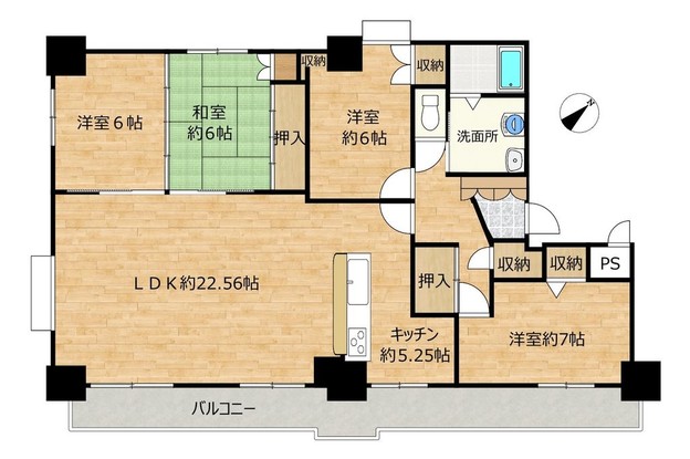 apartment 北海道小樽市港町6-4 キタハマビルNO.Ⅱ 2階