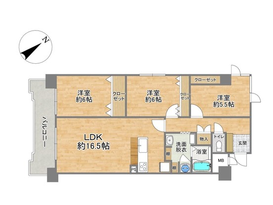 apartment 北海道小樽市港町6-4 キタハマビルNO.Ⅱ 2階