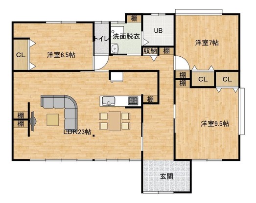 detached 福島県会津若松市町北町大字上荒久田字崖下77-2