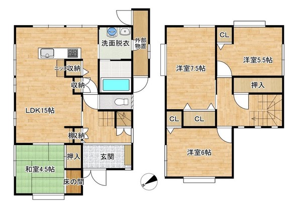detached 石川県河北郡内灘町字千鳥台３丁目
地図を見る