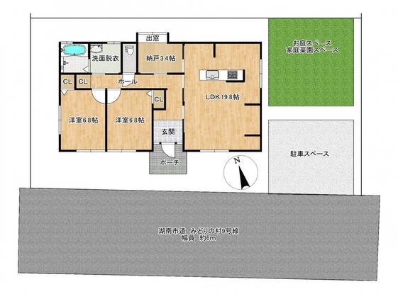 detached 滋賀県草津市野路東５丁目25-23 マリーベルハイツE棟 101号室