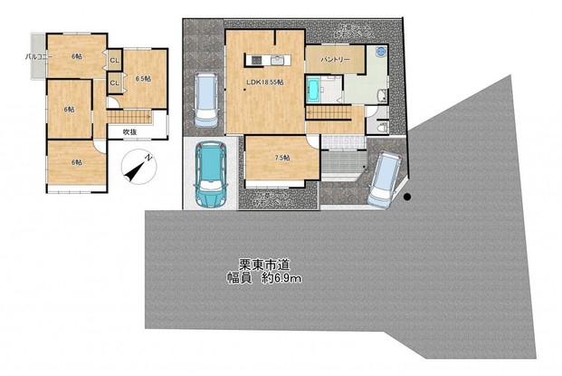detached 滋賀県草津市野路東５丁目25-23 マリーベルハイツE棟 101号室