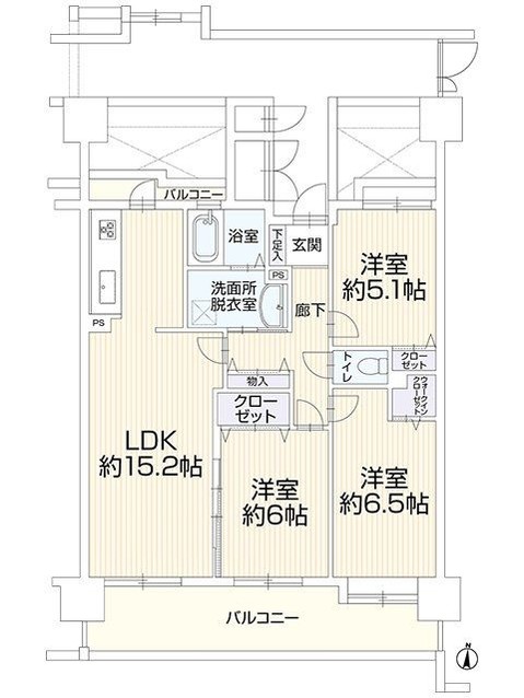 apartment 広島県福山市南蔵王町２丁目４－１８ フローレンス南蔵王 1階北