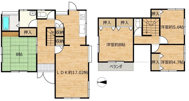 detached 奈良県北葛城郡河合町久美ケ丘２丁目
地図を見る