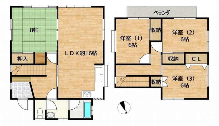 detached 長野県諏訪市沖田町１丁目96-2 広瀬橋Sビル A・B号室