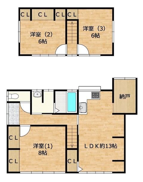 detached 長野県諏訪市沖田町１丁目96-2 広瀬橋Sビル A・B号室