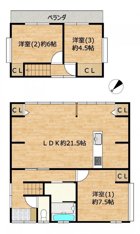 detached 長野県諏訪市沖田町１丁目96-2 広瀬橋Sビル A・B号室