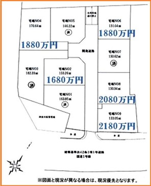 小田原市 国府津 開発分譲地 区画№9の外観